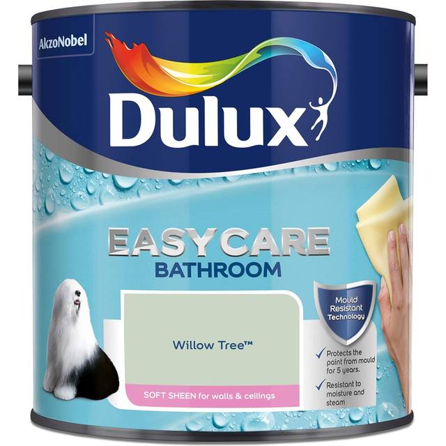 Dulux 500001 Easycare Bathroom Soft Sheen Emulsion Paint For Walls And Ceilings - Willow Tree, 2.5 Pack of 1