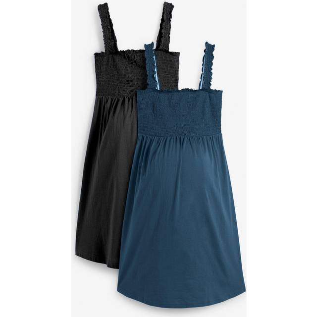 bonprix Pack Of 2 Maternity Dresses - Blue / Black