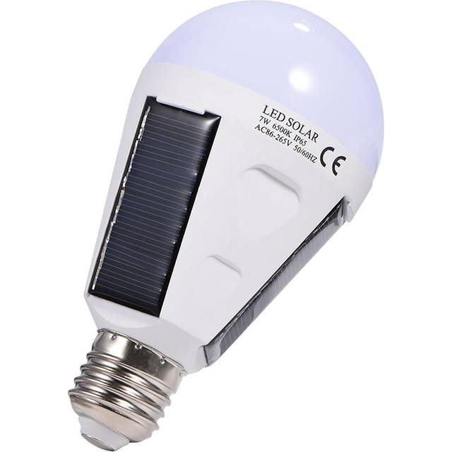 Solar Panel LED Light Bulb Portable Waterproof Indoor/Outdoor Hiking Camping Emergency Lamp 7W