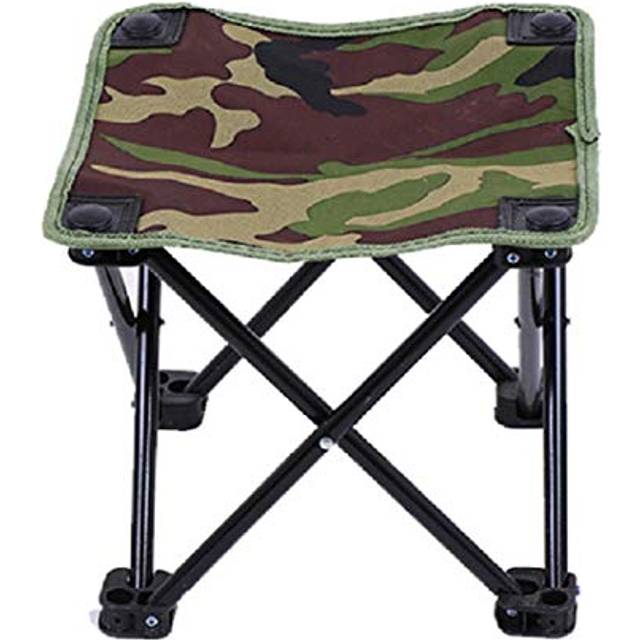 Liten bärbar hopfällbar pall, mini utomhus camping fällstolar, hopfällbar campingstol lätt för camping, fiske, picknick, resor och vandring130 kg kapacitet (L)
