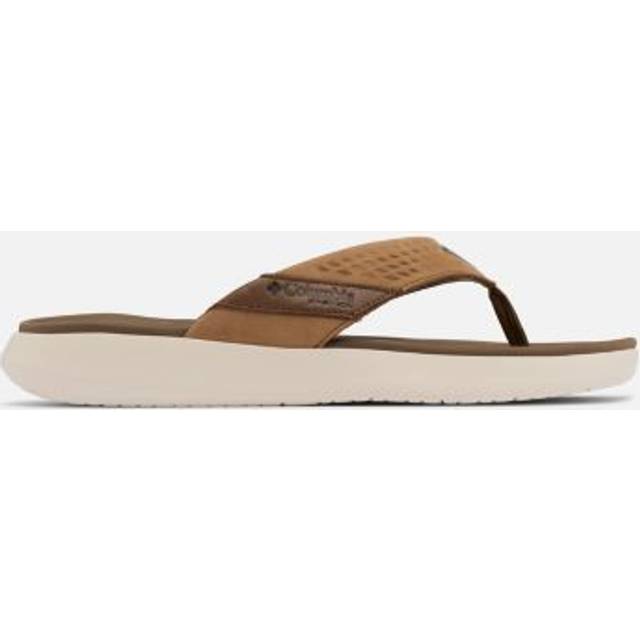 Columbia Men's Boatside Leather Flip Flop- - Brown (12)