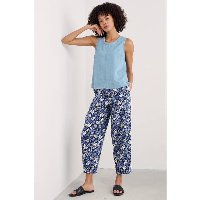 Noweth Linen Trousers - Cut Out Seaweed Maritime