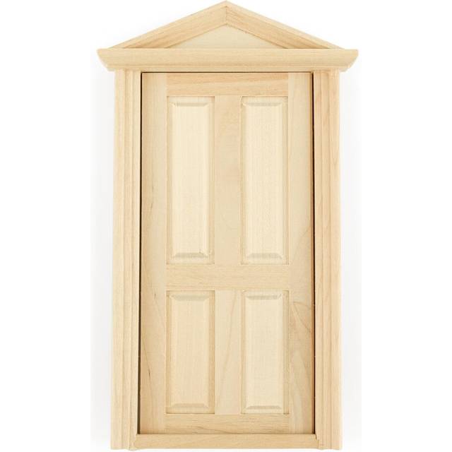 AUEAR  1:12 Dollhouse Miniature Furniture Unpaint Wooden Doors for DIY Scene Doll Home Furniture Craft (4 Panel)