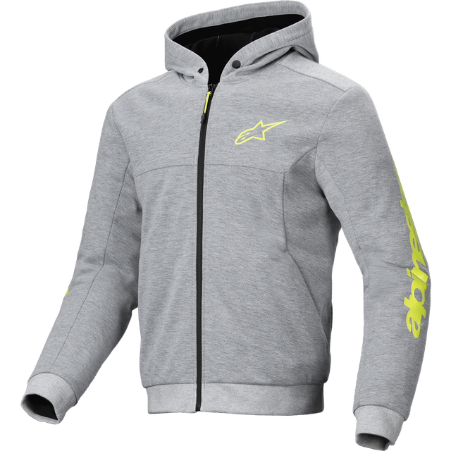 Alpinestars Chrome V2 Sport MC-hoodie Grå-Fluo Gul M