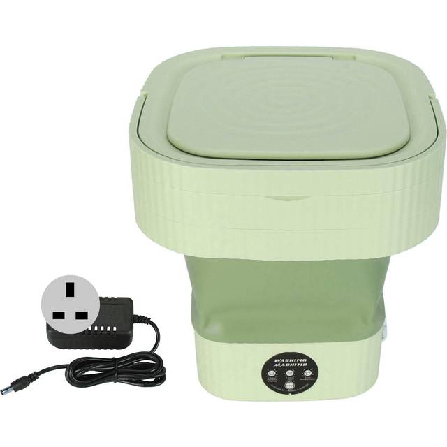 Foldable Washing Machine 10L Portable Strong Stain Removal Drainage Hole Design Three Timing Modes violett