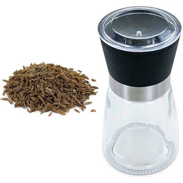 Moulin à épices en verre et céramique + Carvi entier bio