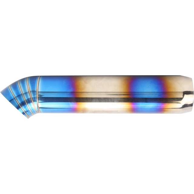 Universal Exhaust Pipe Tip Tail Throat 304 Stainless Steel 3in Inlet 2.5in Outlet Blue