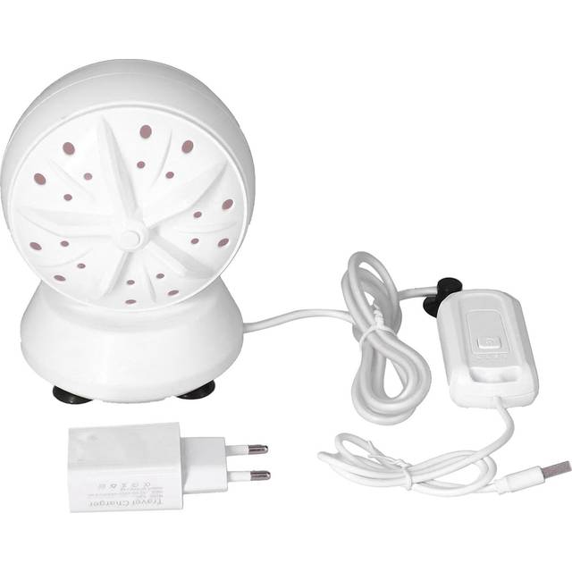 Ultrasonic Dual Turbine Washing Machine Mini Portable Underwear Rotating Washer 100?240VEU Plug