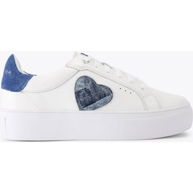 Kurt Geiger Women's Trainers Denim Leather Lana Heart