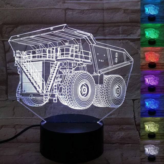 3D Optical Illusion DA KA CHEN Colorful Lighting Effect Touch Switch USB Powered LED Decoration Night Light Desk Lamp