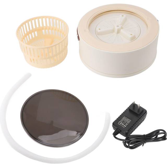 8L Folding Washing Machine with Rotating Dryer Portable Laundry Washer for Camping Travel Apartment beige