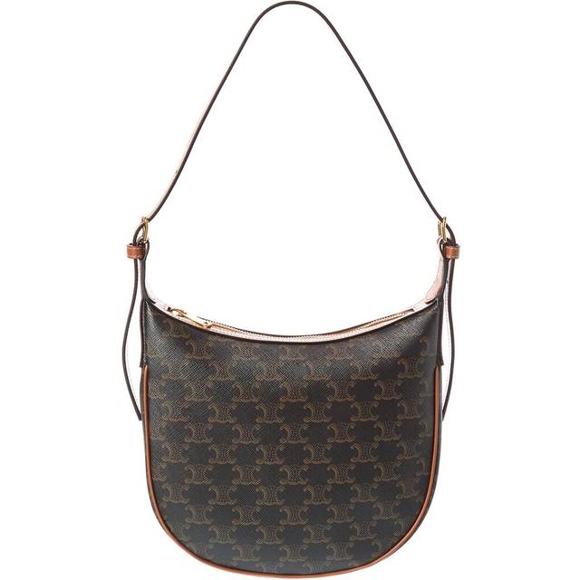 Celine Heloise Small Triomphe Canvas & Leather Shoulder Bag