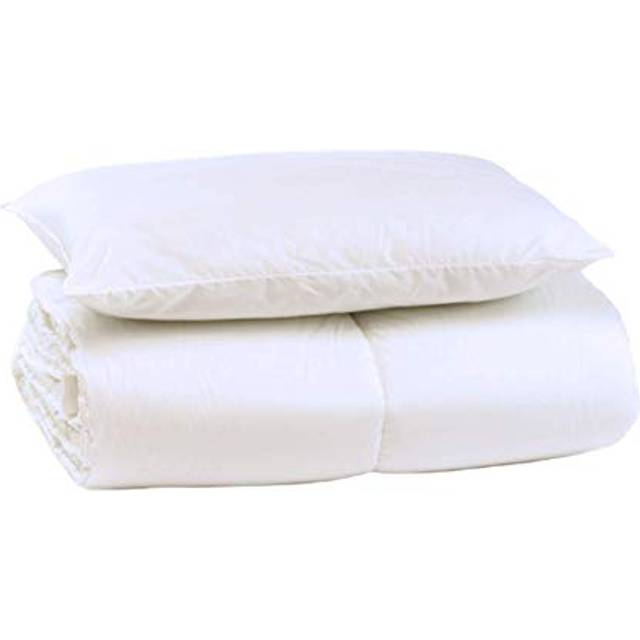 Air Comfort Baby Toddler Cot Bed White Anti Allergy Duvet & Pillow Set - 4.5 Tog Ultra Breathable Cot Quilt & Pillow Bedding Set (120x150cm)