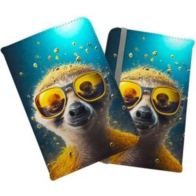 Meerkat With Golden Glasses Splashart Passport Cover - Yellow - One Size