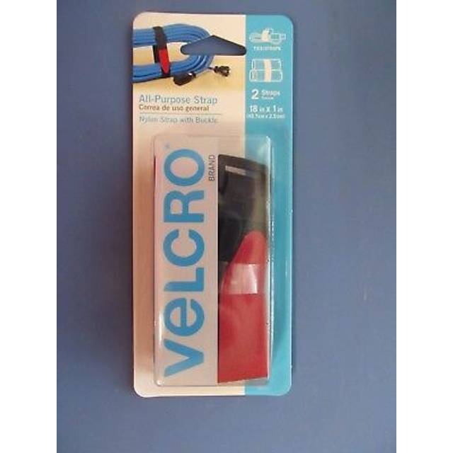 "VELCRO(R) Brand All Purpose Straps 1""X18"" 2/Pkg-Black 90107"