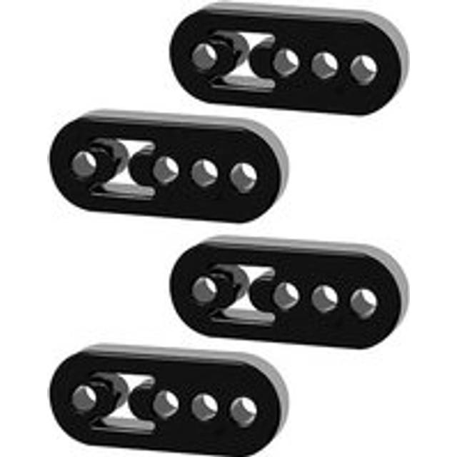 Alwaysh - 4PCS Car Exhaust Bracket Hanger 4 Holes, Rubber Exhaust Silencer for Most Cars(Black)