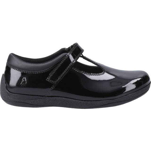 Caitlin T-Bar Patent Senior - Black - 6