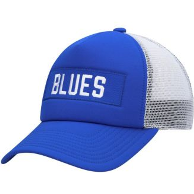 Men's adidas Blue/White St. Louis Blues Team Plate Trucker Snapback Hat