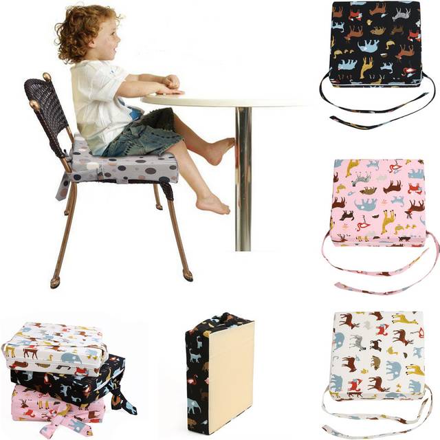 Babybarnstol för matsal bärbar tjock stol som ökar kudden bekvämt - Beige