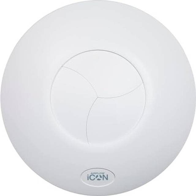 Airflow iCON 15 Bathroom Extractor Fan - 100mm/4 - Energy Efficient 9.4W, 19 l/s, Quiet Iris Shutter, Multi-Control Options | 3-Years Warranty