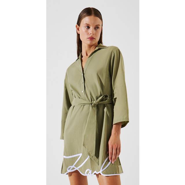 Karl Lagerfeld Strandkjole - Mint/Hvid