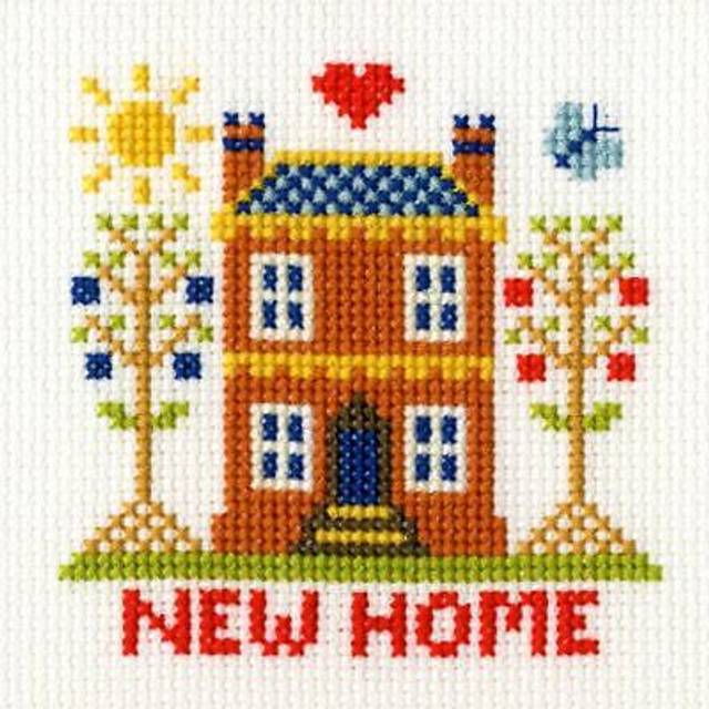 Home greetings card cross stitch kit by bothy threads