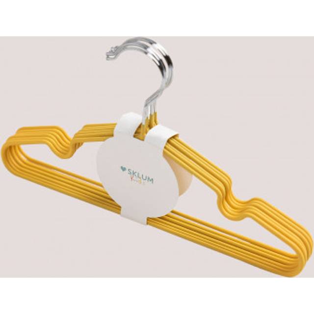 Set Of 6 Kids Hangers Anttal Mustard Sklum