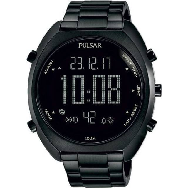 Pulsar Gents Ion Coated Alarm Chronograph 44mm Watch P5A017X1