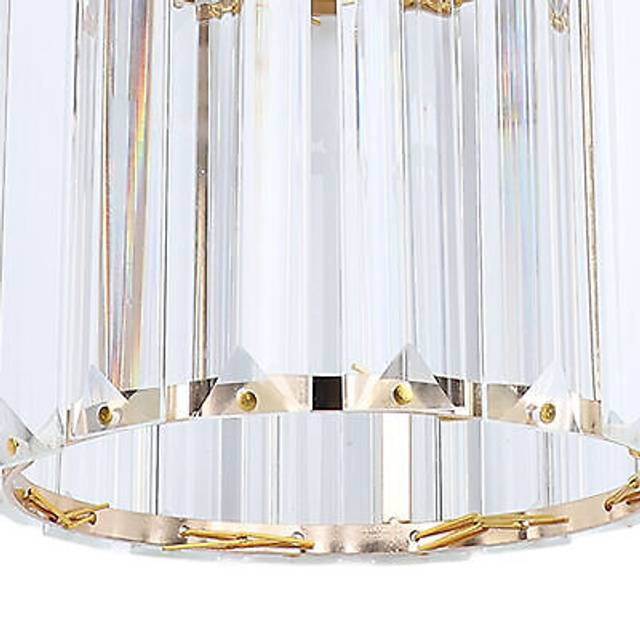 Crystal pendant light modern kitchen island light adjustable height gold