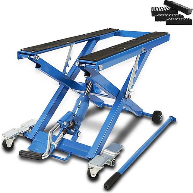 Hydraulische Hebebühne passend für Chopper / Custombike ConStands Mid-lift XL in blau CB14595