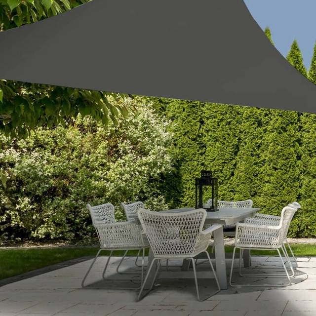 ProGarden Shade Cloth Sun Shade Sail Waterproof Awning Canopy Grey Triangle