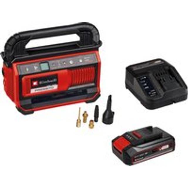 Einhell PRESSITO 18/25 18v Cordless or Mains Air Compressor and Inflator 1 x 2.5ah Li-ion Battery Charger