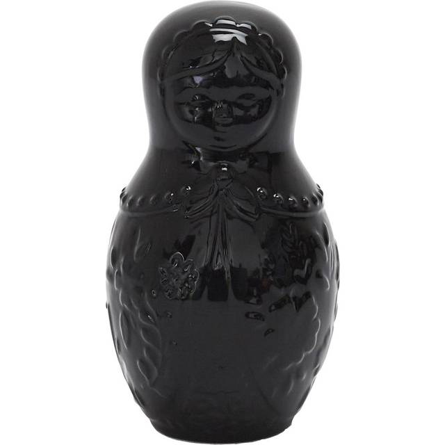 Les Trésors De Lily [A3671] - Ceramic piggy bank 'Russian Doll' black - 20x11x10 cm black