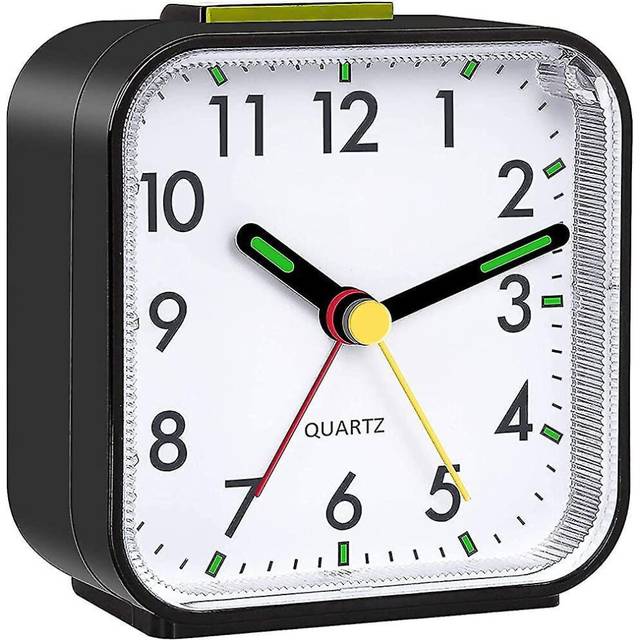 Silent Alarm Clock Bedside No Ticking Battery Powered Silent Analog Watch