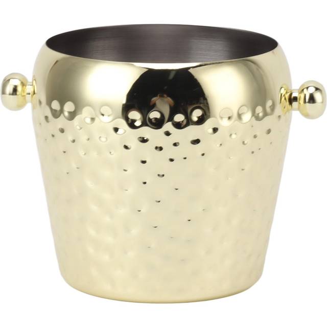 Ice Bucket Stainless Steel Mini Insulated Frozen Container for Bar Wine Champagne 1L Gold gold