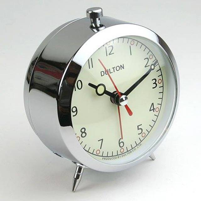 DULTON] Dalton Alarm Clock Alarm Clock Chrome 100-
