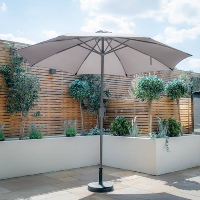 Maze Capri 2.7M Round Parasol / Charcoal Grey, Grey