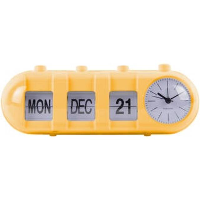 Karlsson tube calendar flip alarmclockanaloge display manual flip alarm clock