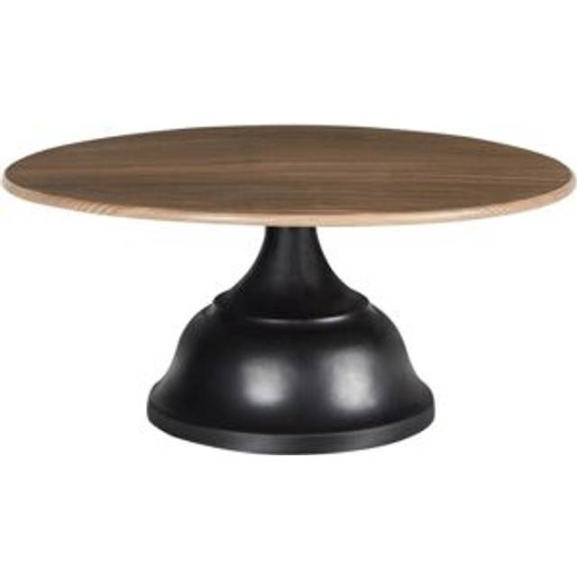 Decorative Stylish Cake Stand Tray Pastry Holder Display Serving Stand Carved Black and Light Wood Brioche