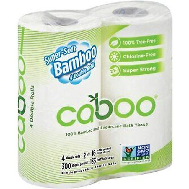 Caboo, bamboo toilet paper, 4 double rolls