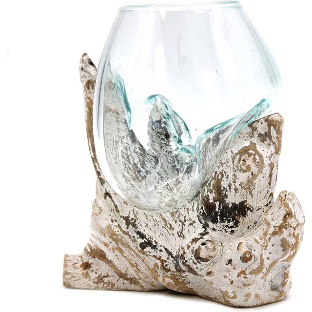 Molten Glass On Whitewash Wood - Medium Bowl