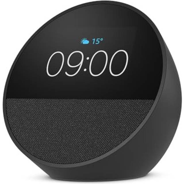 Amazon Echo Spot (2024) Smart Alarm Clock with 2.8” Screen & Alexa Voice Recognition & Control