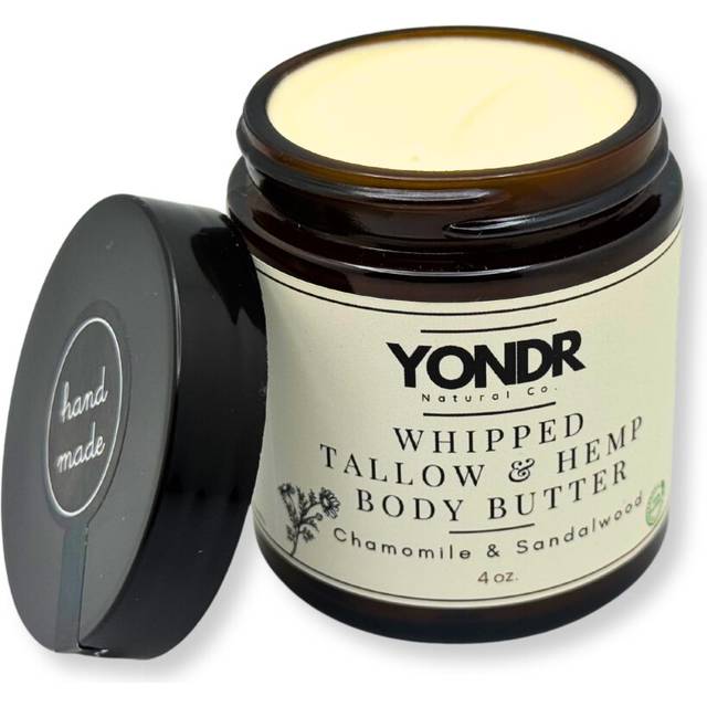 All-Natural Tallow & Hemp Body Butter | Chamomile & Sandalwood Scent | Deeply Hydrating Skincare | 4 oz