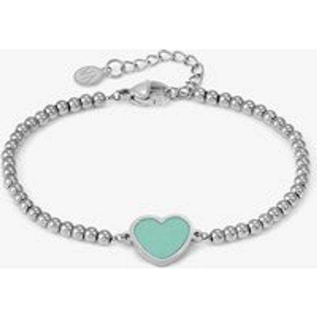 Nomination Emosfere Silver Mint Enamel Ball Bead Bracelet 134200/002