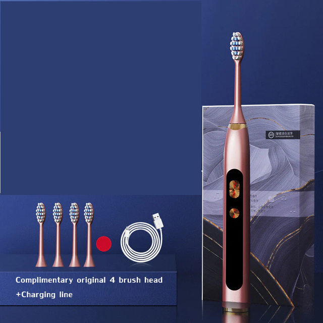 (Gold) Magnetic Levitation Sonic Electric Toothbrush USB Charging Automatic Vibration Soft Toothbrush IPX7 Waterproof Toothbrush