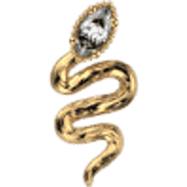 Boucle d'oreille Aspic - Doree, blanc
