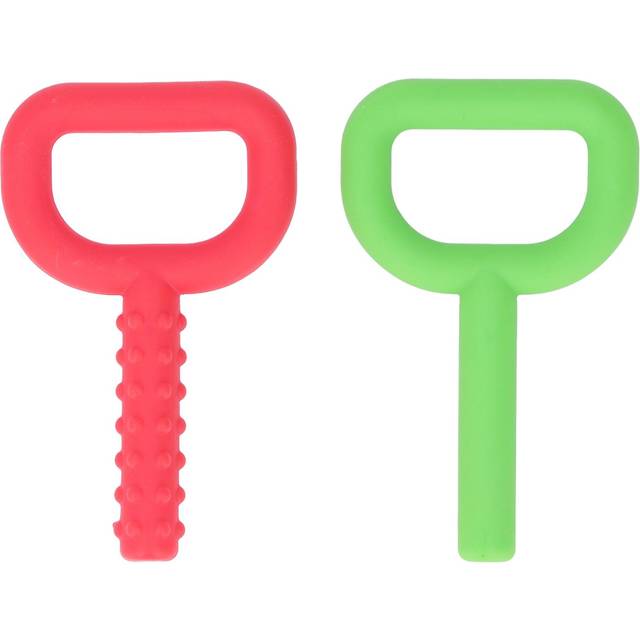 2pcs Hand Held Chew Toys D Letter Silicone Sensory Teething Toys for Autistic Children