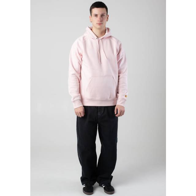 Carhartt WIP - Hooded Chase Air Pink/Gold - Hoodie - pink - M - 59% Cotton, 41% Polyester,Sweat