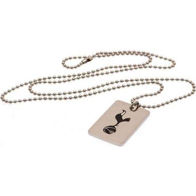 Tottenham Hotspur FC Enamel Crest Dog Tag And Chain One Size silver