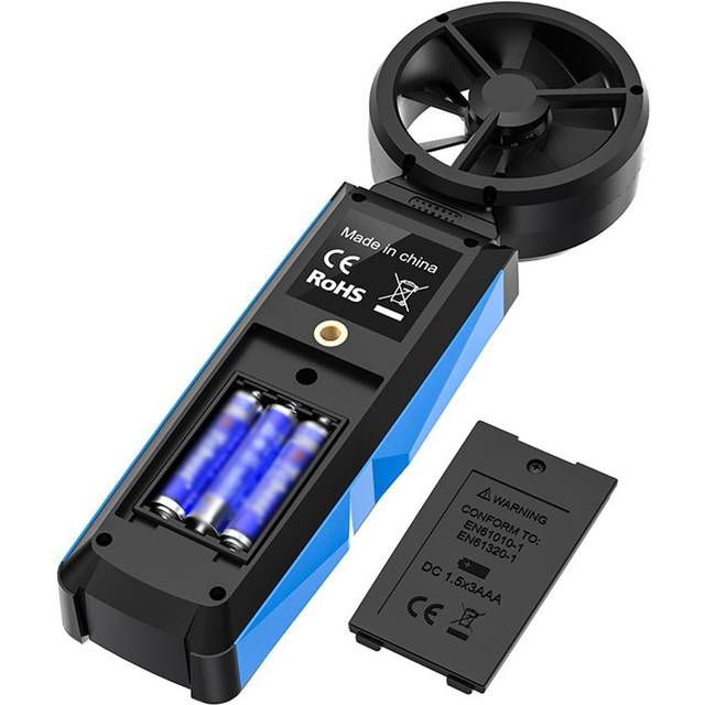 Handheld High Accuracy Anemometer Double Bearing 8-blade Fan Digital Anemometer LCD Backlit Color 0 multicolour